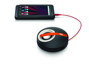 JBL On Tour Micro - Orange / Black - Rechargeable & Ultra-portable Speaker with Aux-in - Detailshot 3